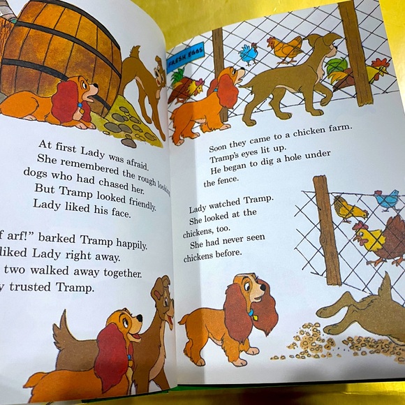 WALT DISNEY PRODUCTIONS PRESENTS LADY AND THE TRAMP VINTAGE 1981 HARDCOVER BOOK - Picture 10 of 13